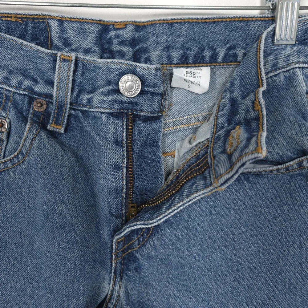 LEVI'S 550 Kids Unisex 8 Relaxed Fit Tapered Blue 100% Cotton VINTAGE 4577A